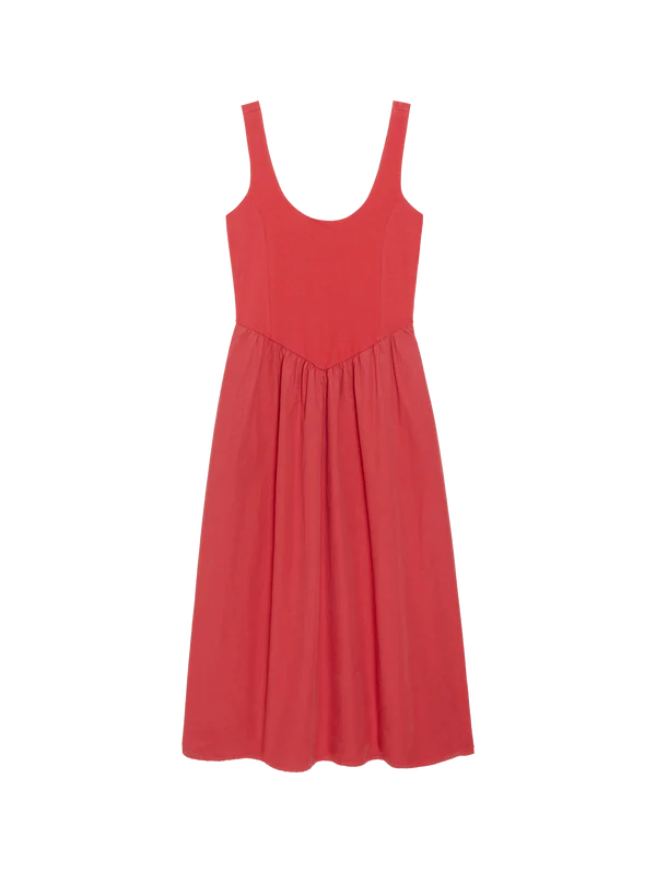 fiona red dress Fiona | RED Plunge-Neck Split Midi Dress