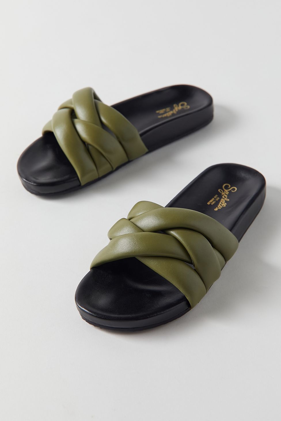 Seychelles Low Key Glow Up Slide Sandal Olive Concepts Reno