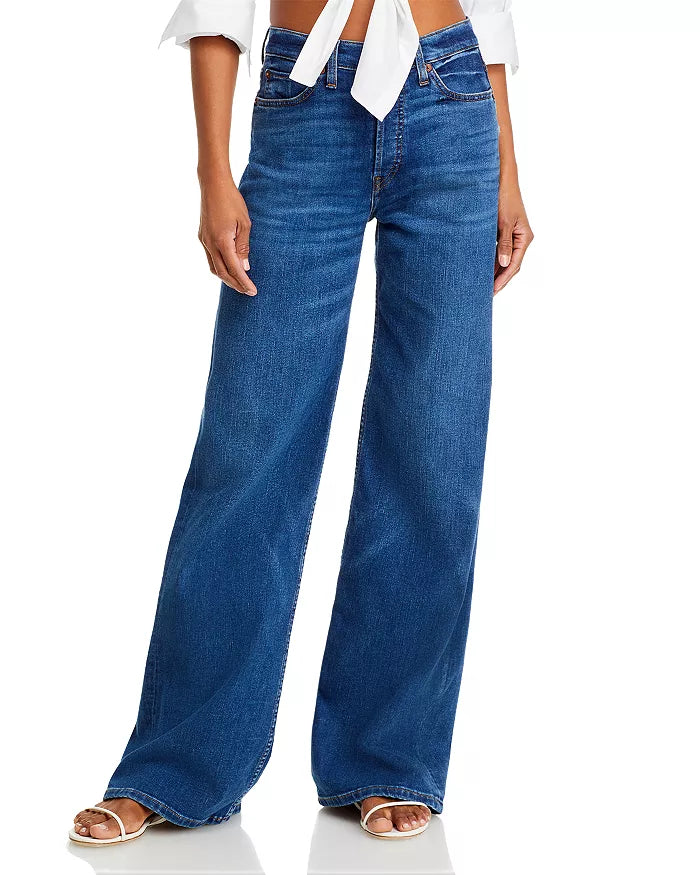 Re/Done 70s Ultra High Rise Wide Leg Jeans in Monterey Faded