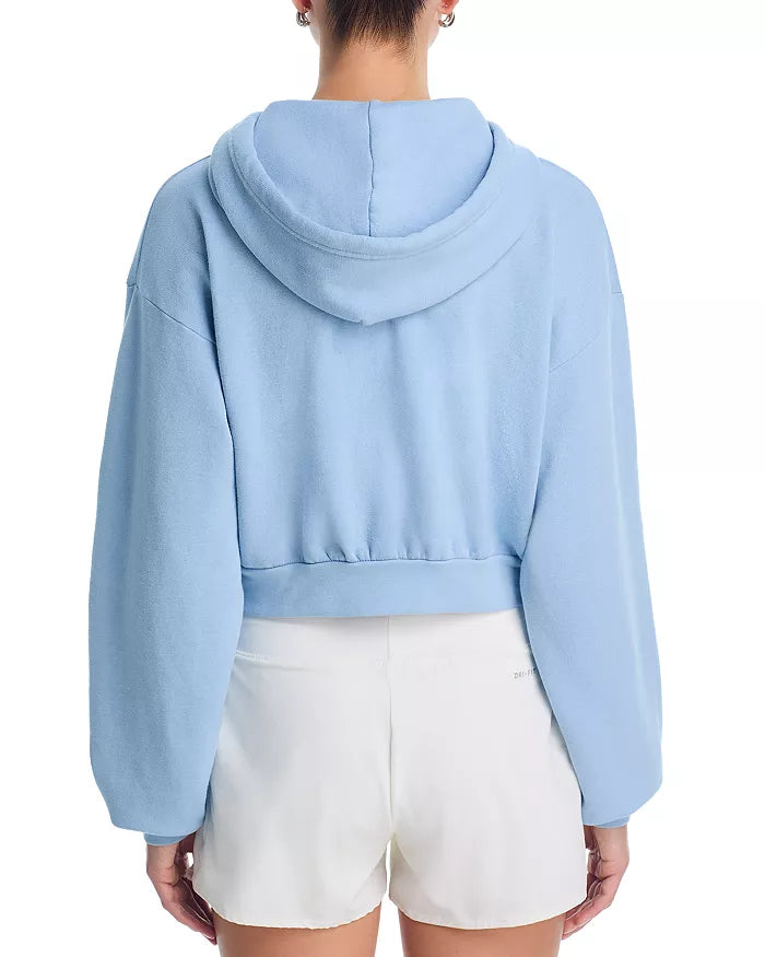 Aviator Nation 5 Stripe Crop Hoodie  Ice Ice