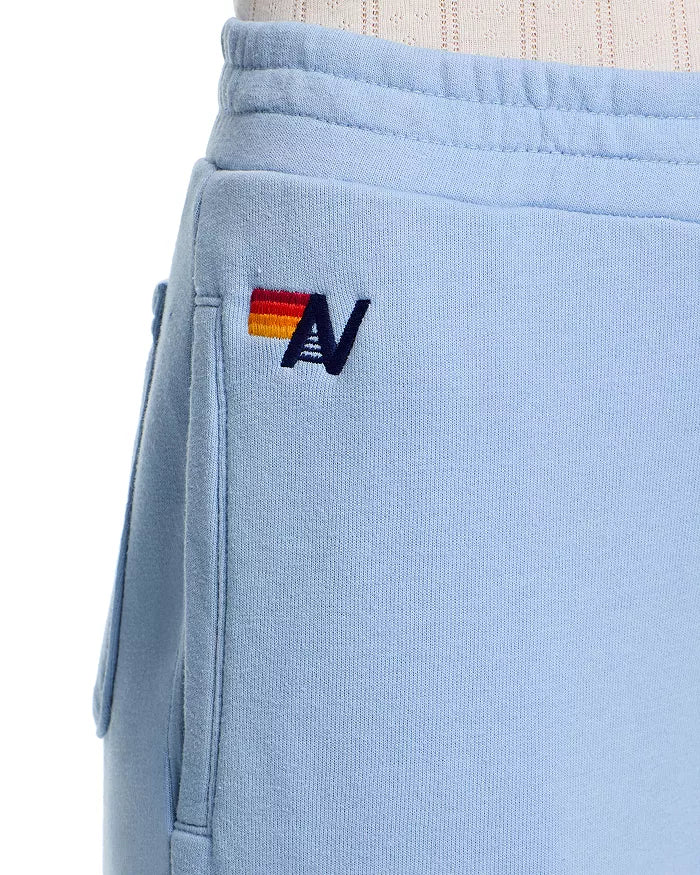 Aviator Nation Rugby Stripe Wide Leg Sweatpants Ice Ice