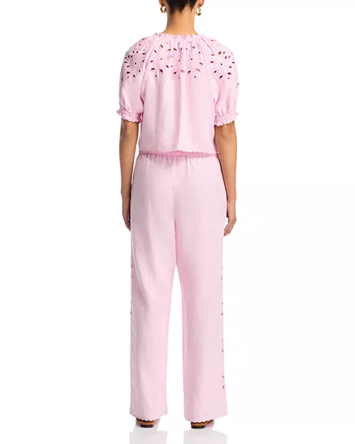 Rails Lizbeth Linen Eyelet Top Cherry Blossom