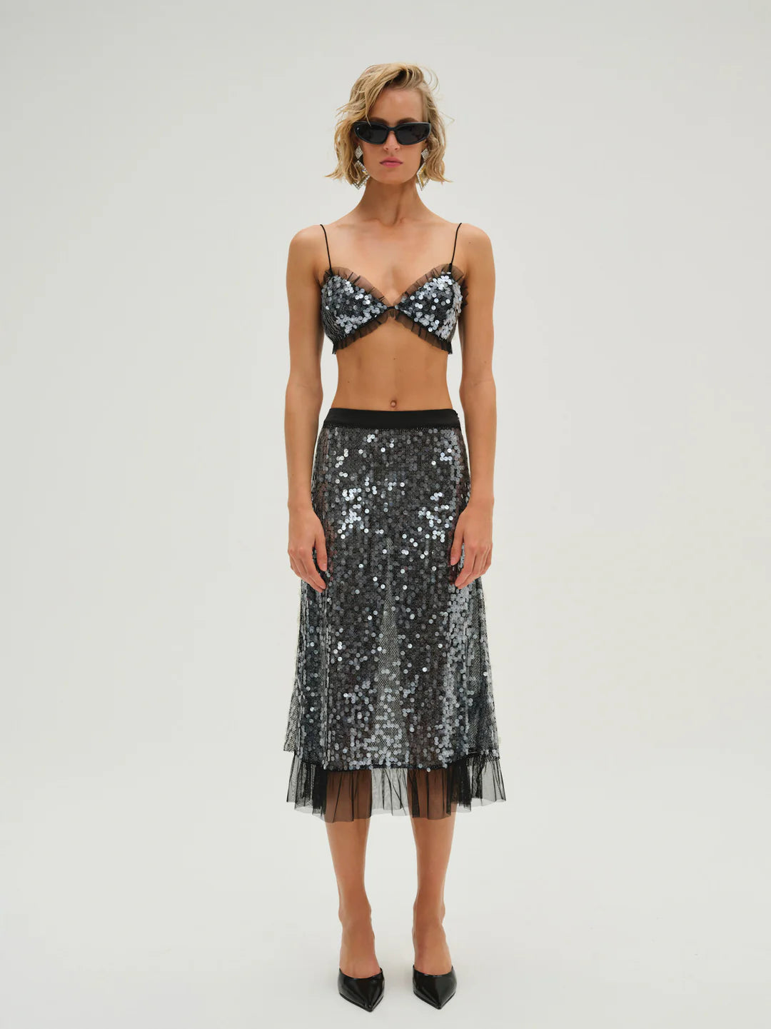 For Love & Lemons Christelle Midi Skirt