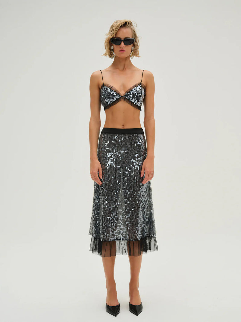 For Love & Lemons Christelle Midi Skirt