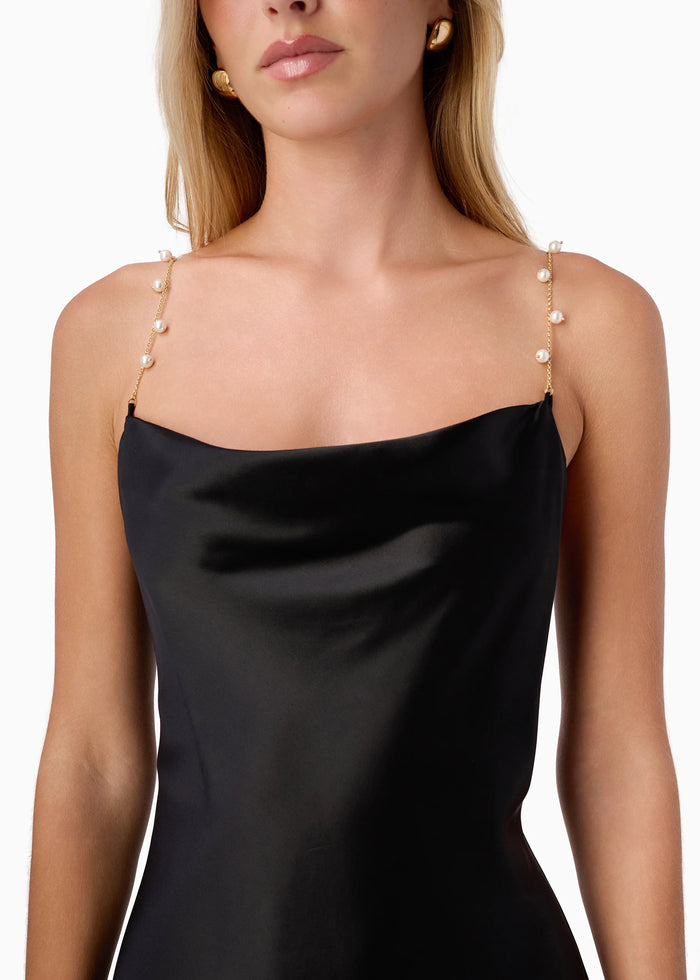 CAMI NYC SHALLON GOWN BLACK