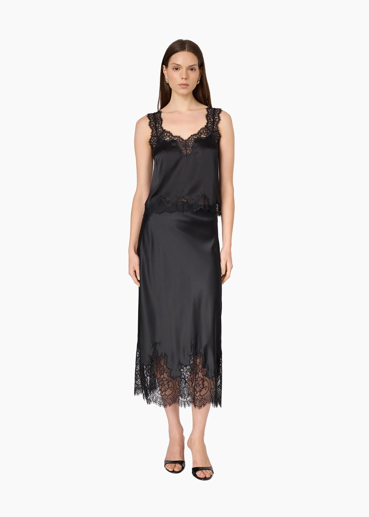 CAMI NYC TONY SILK CAMISOLE BLACK BUTTERY SOFT SILK