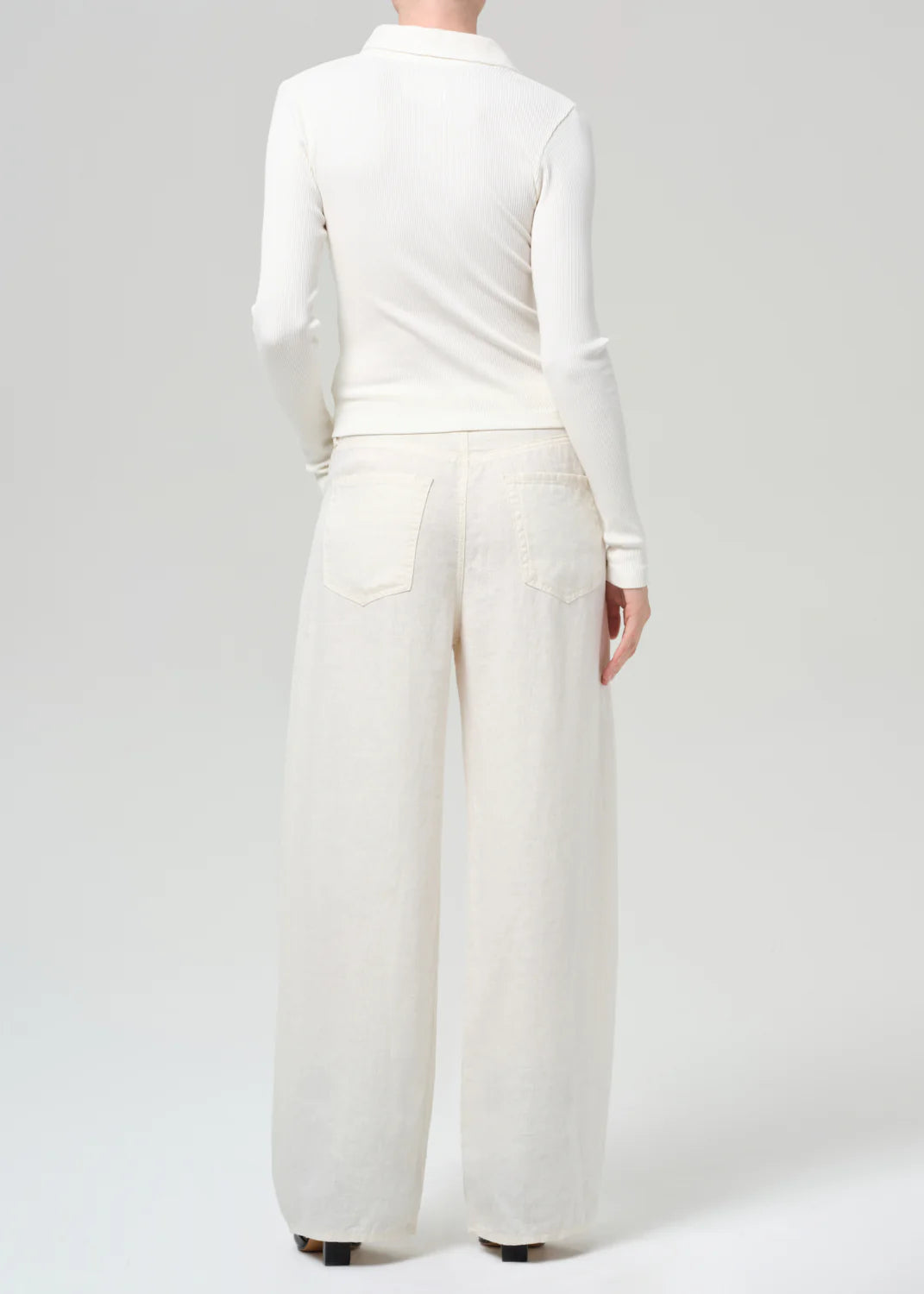 Citizens Of Humanity Brynn Drawstring Linen Trouser In Vanilla