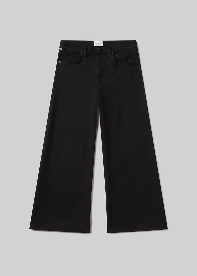 Citizens Of Humanity Lyra Long Wide Leg In Plush Black