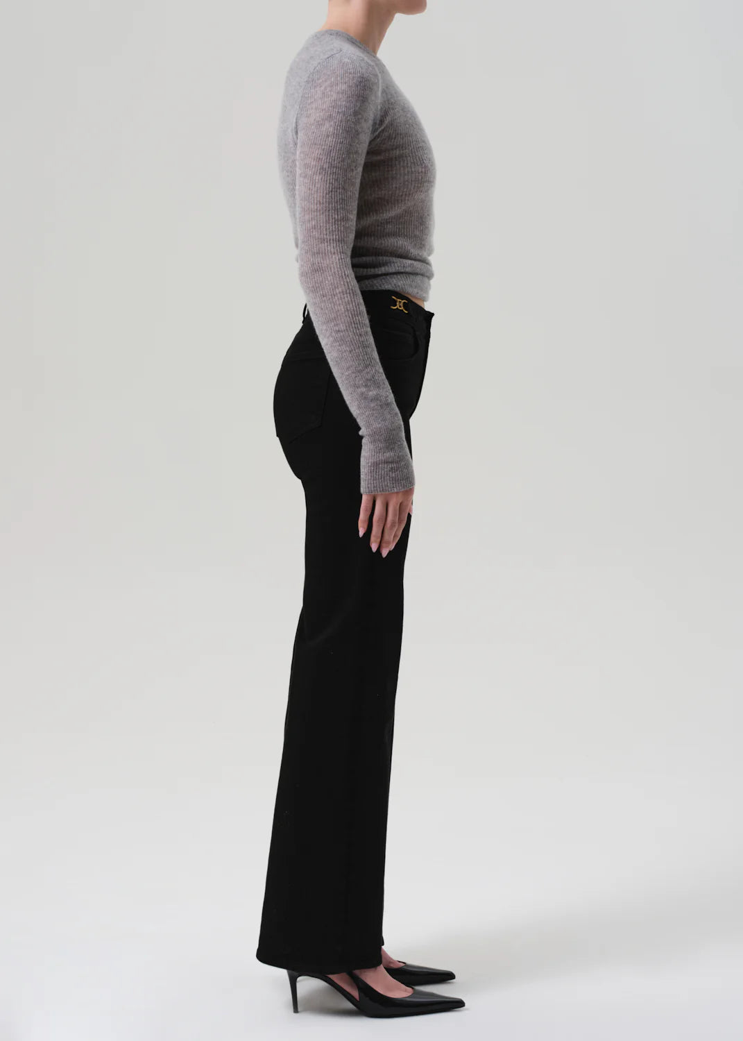 Citizens of Humanity Kimberly Flare With Horsebit In Rich Black
