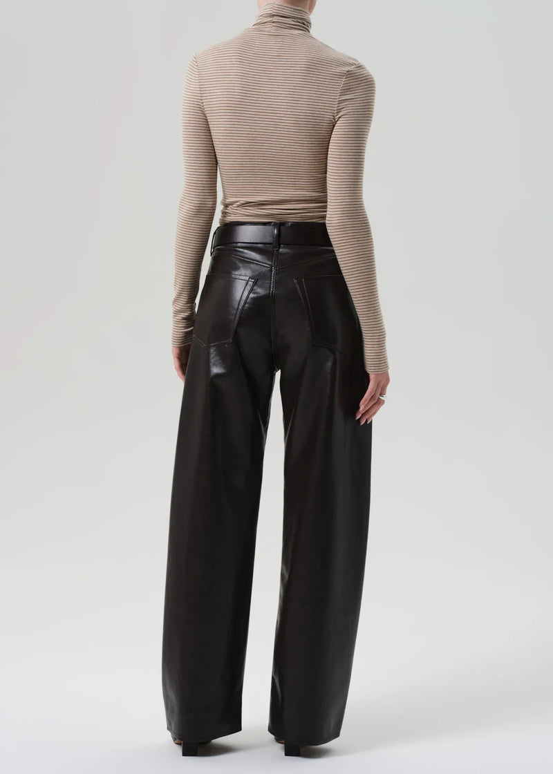Citizens of Humanity Ayla Baggy Recycled Leather In Chocolate Dark Brown