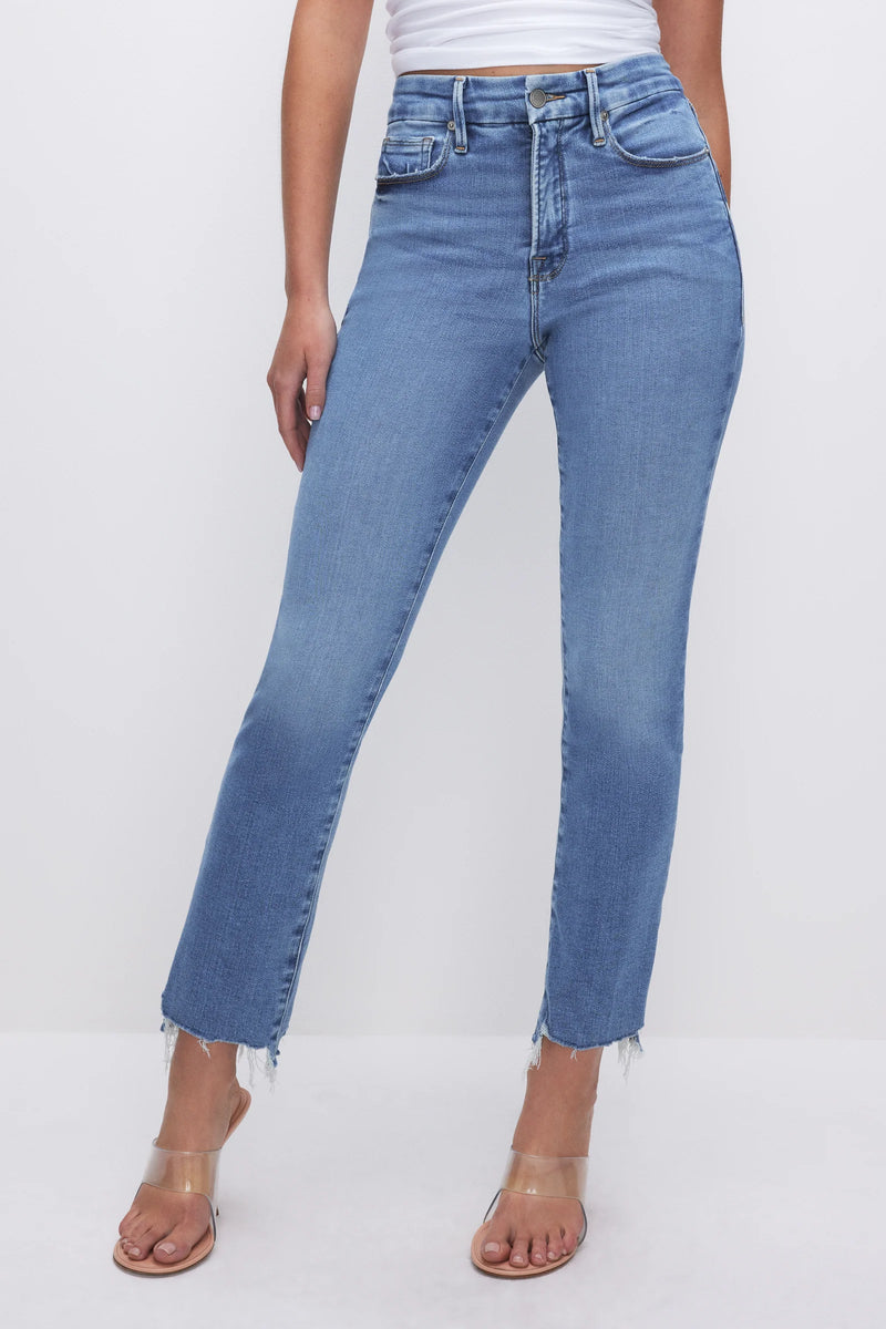 Good American SOFT-TECH GOOD LEGS STRAIGHT JEANS Indigo514