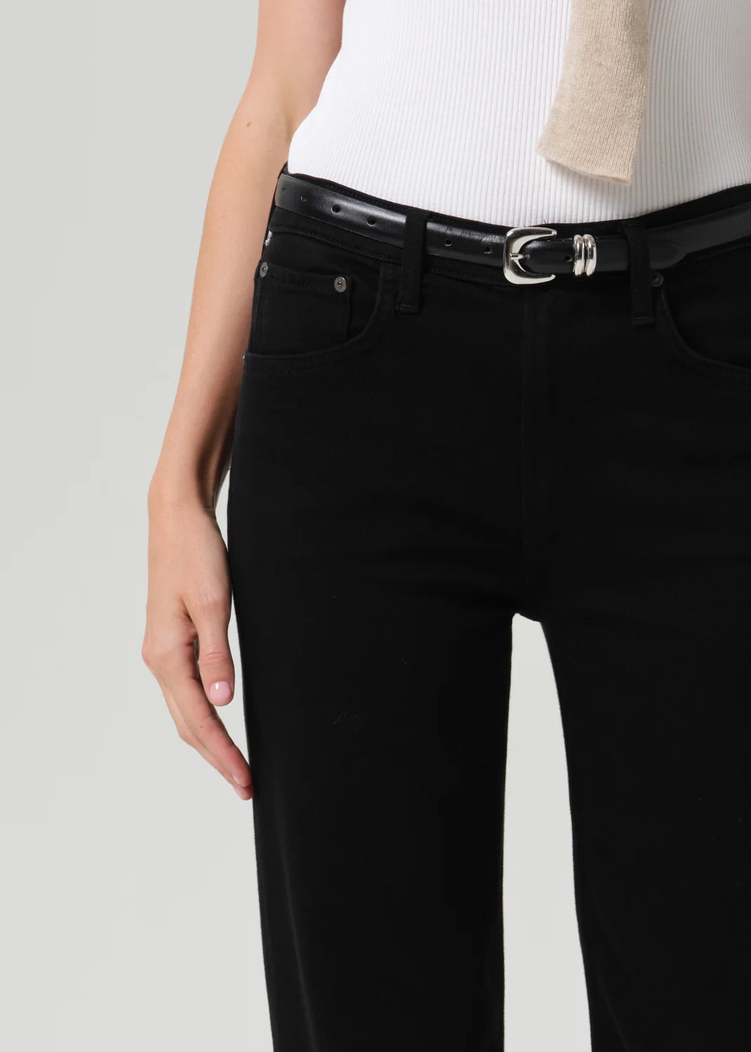 Citizens Of Humanity Palma Straight Long Clean Hem In Starless