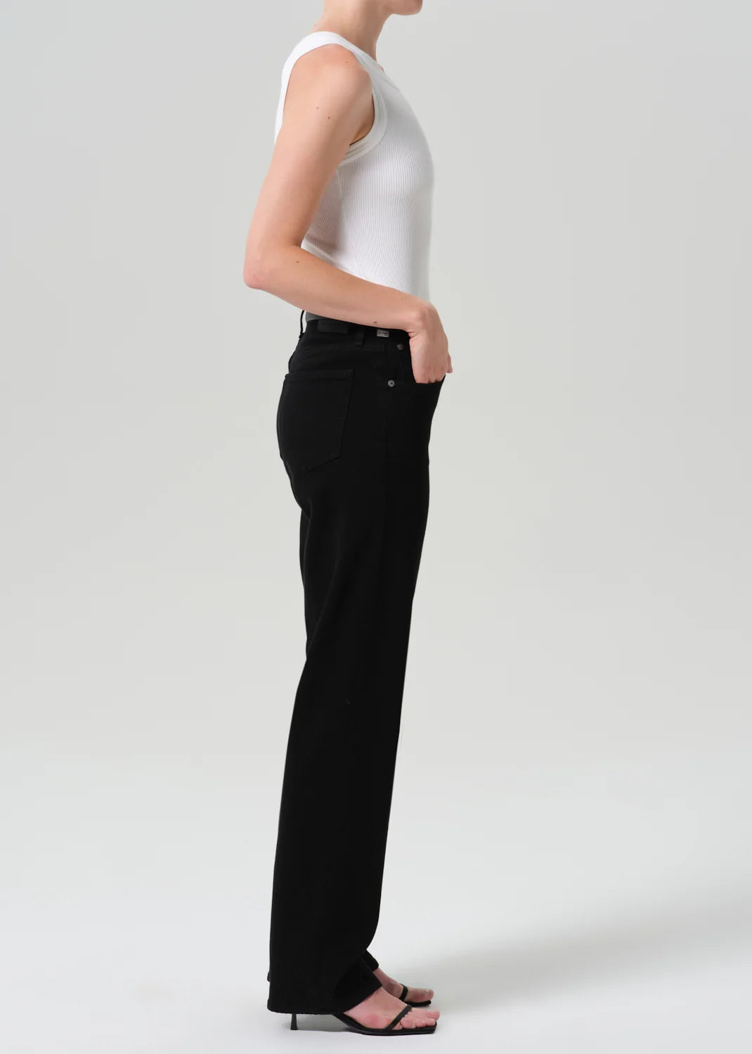 Citizens Of Humanity Palma Straight Long Clean Hem In Starless