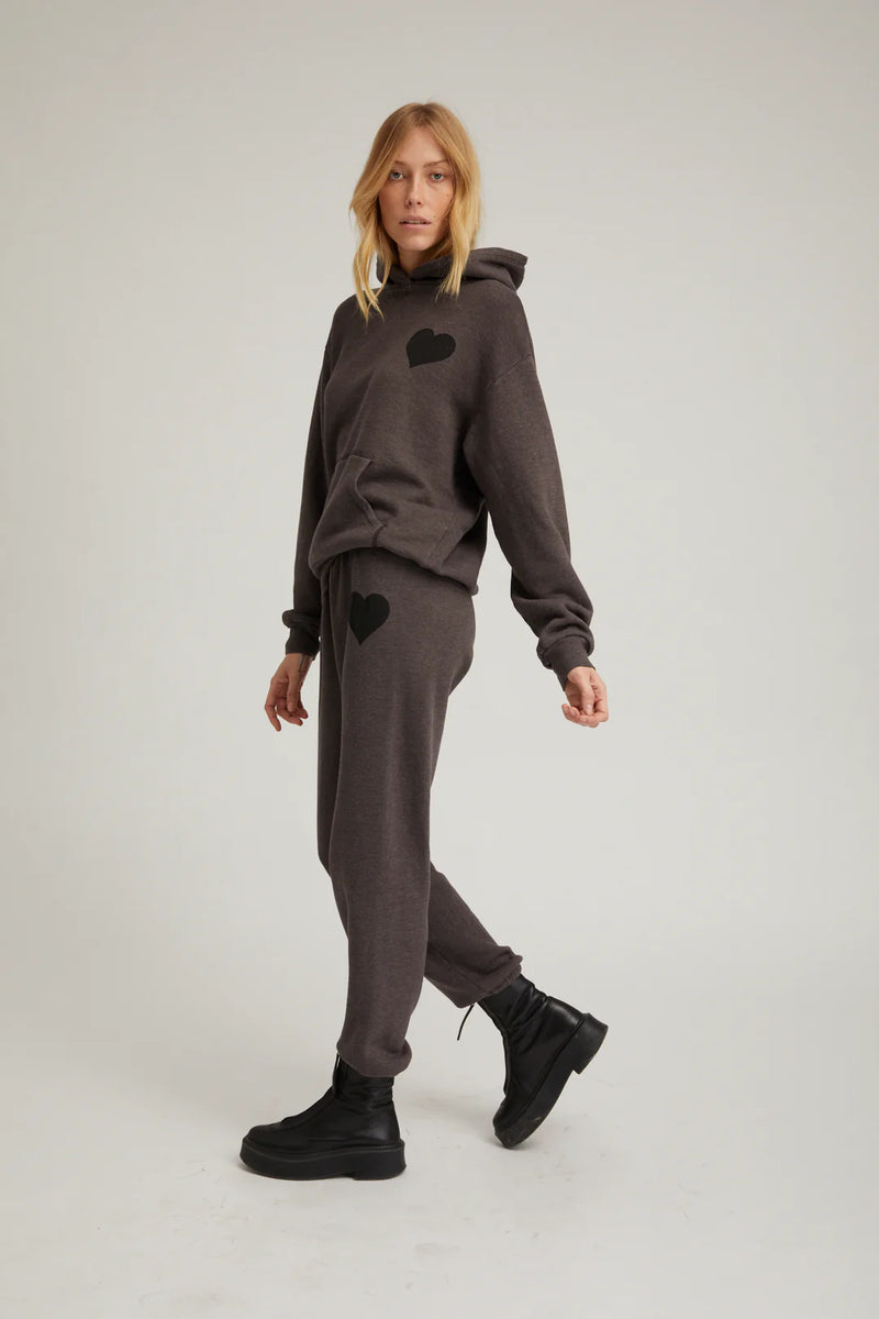 Sprwmn CHARCOAL HEART SWEATPANTS