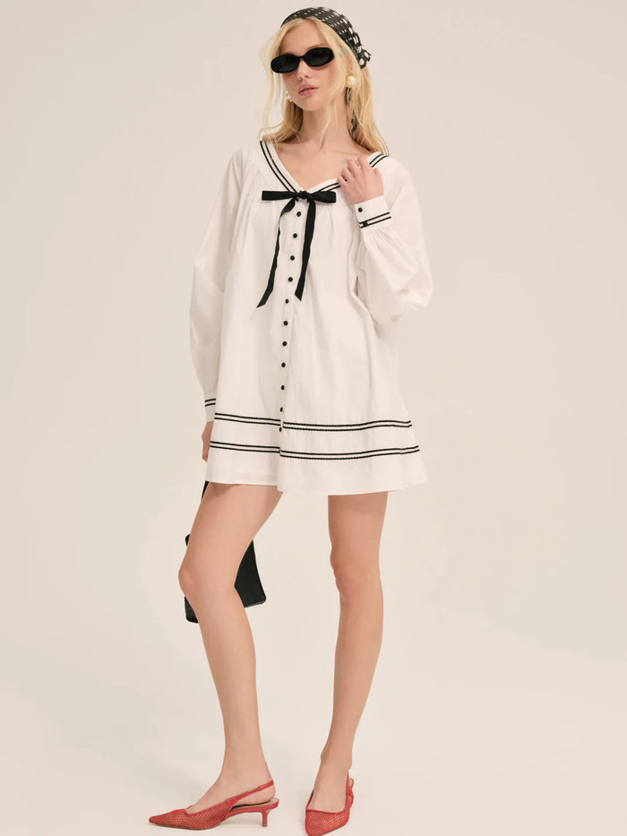 For Love & Lemons Shelly Mini Dress White