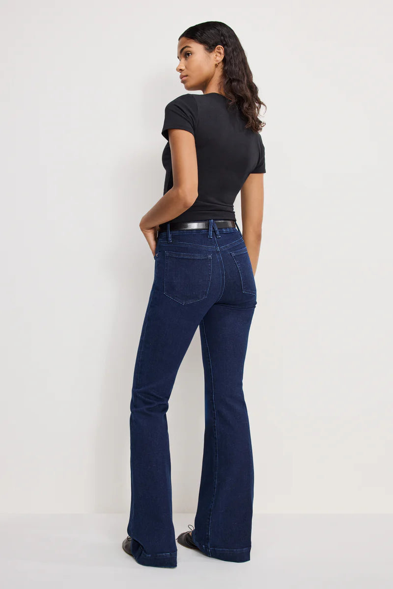Good American Good Legs Flare Compression Jeans- Indigo1150