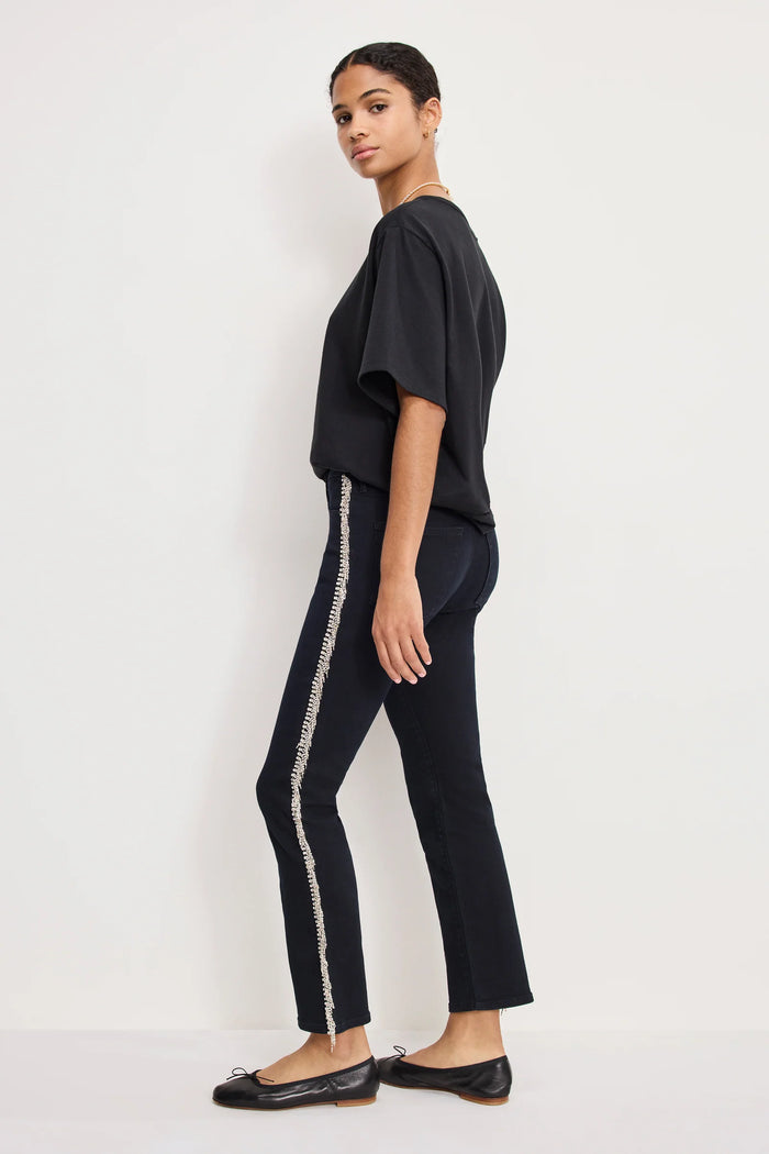 Good American Good Legs Straight Diamond Jeans Black411