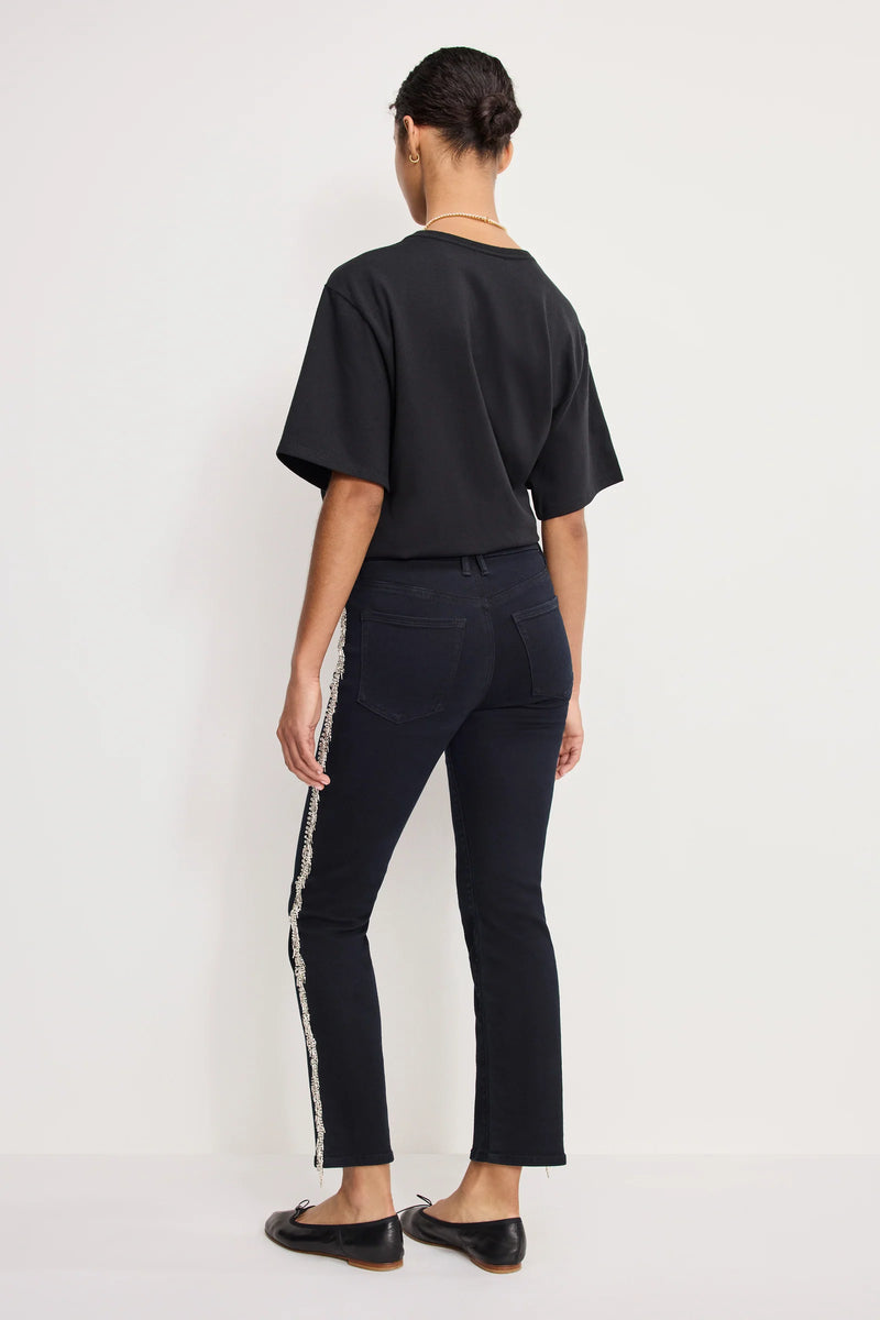 Good American Good Legs Straight Diamond Jeans Black411