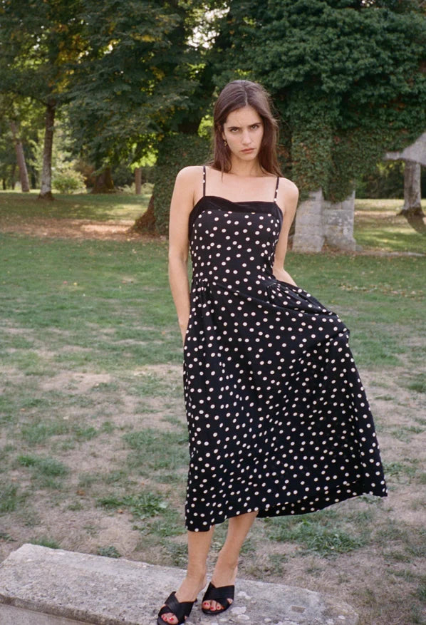 Ciao Lucia Anneli Dupioni Dot Dress