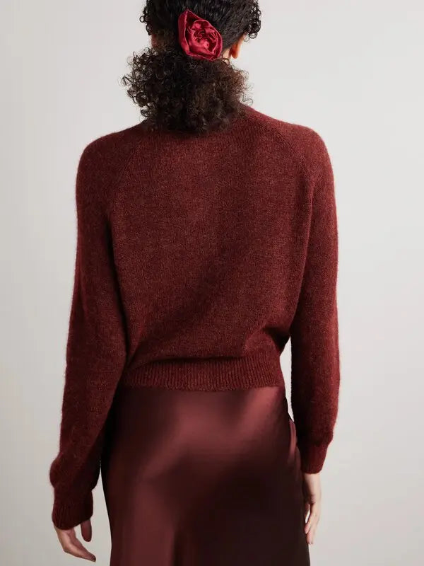 DÔEN  Petra Knitted Cardigan - Burgundy