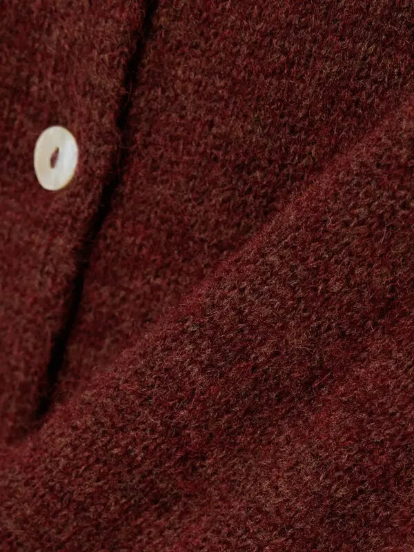 DÔEN  Petra Knitted Cardigan - Burgundy