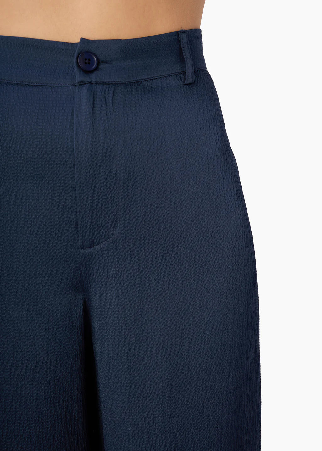 Cami NYC Kyley High Rise Hammered Silk Pant Moody Blue