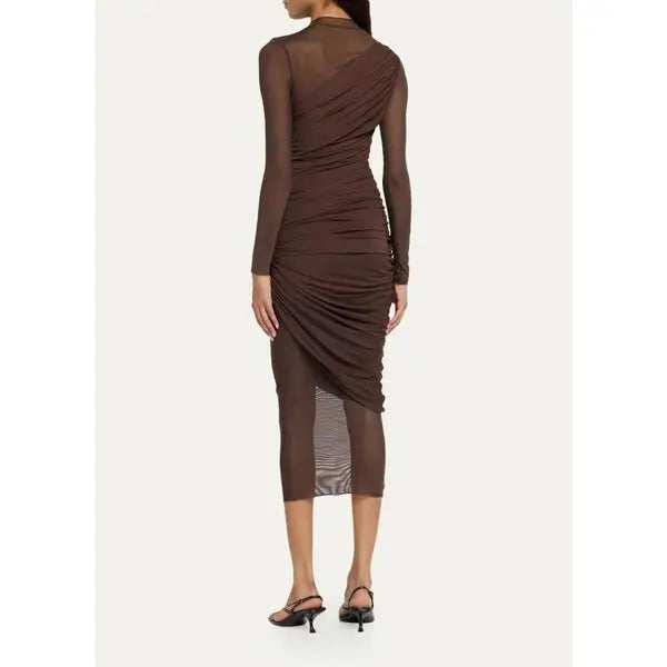SEROYA  Dane Mesh Midi Dress