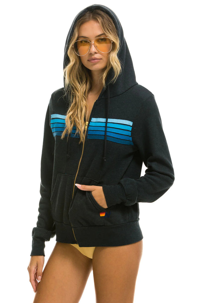 AVIATOR NATION      356 Reviews See reviews summary 5 STRIPE HOODIE - CHARCOAL // BLUE