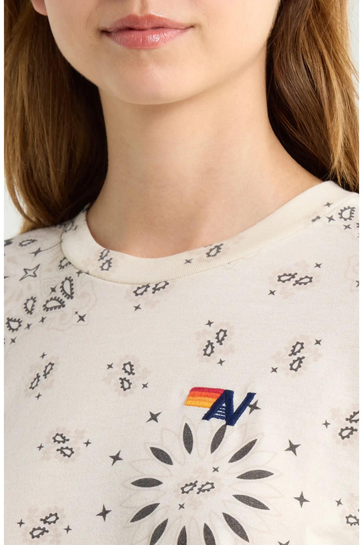 Aviator Nation Bandana Boyfriend T-Shirt Vintage White
