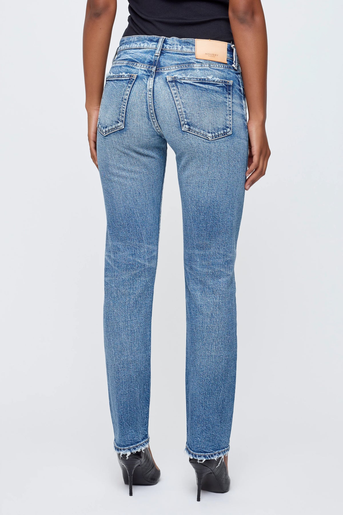 Moussy LINDEN SLIM STRAIGHT - Blue