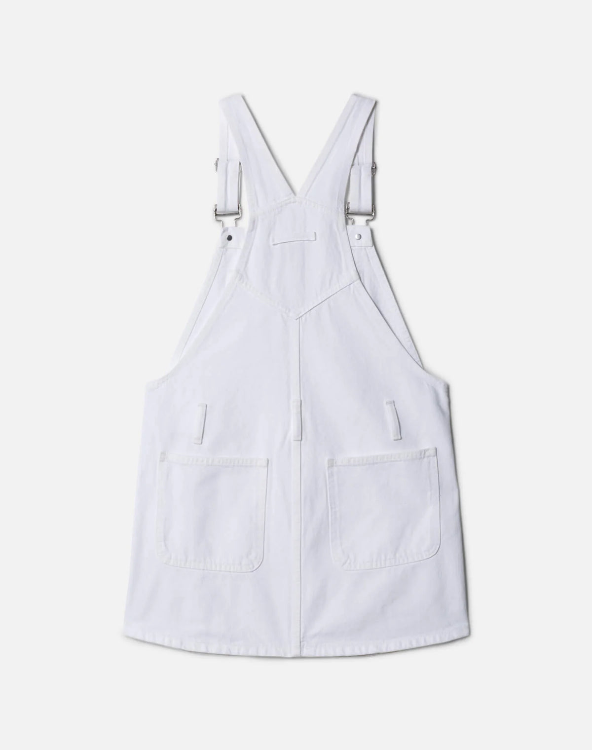 RE/DONE THE OVERALL DRESS WHITE