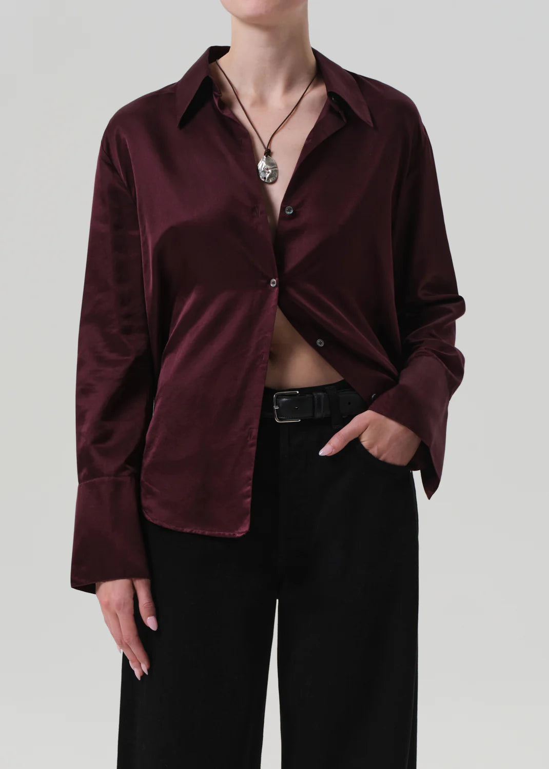 Citizens Of Humanity Camilia Shirt In Burgundy