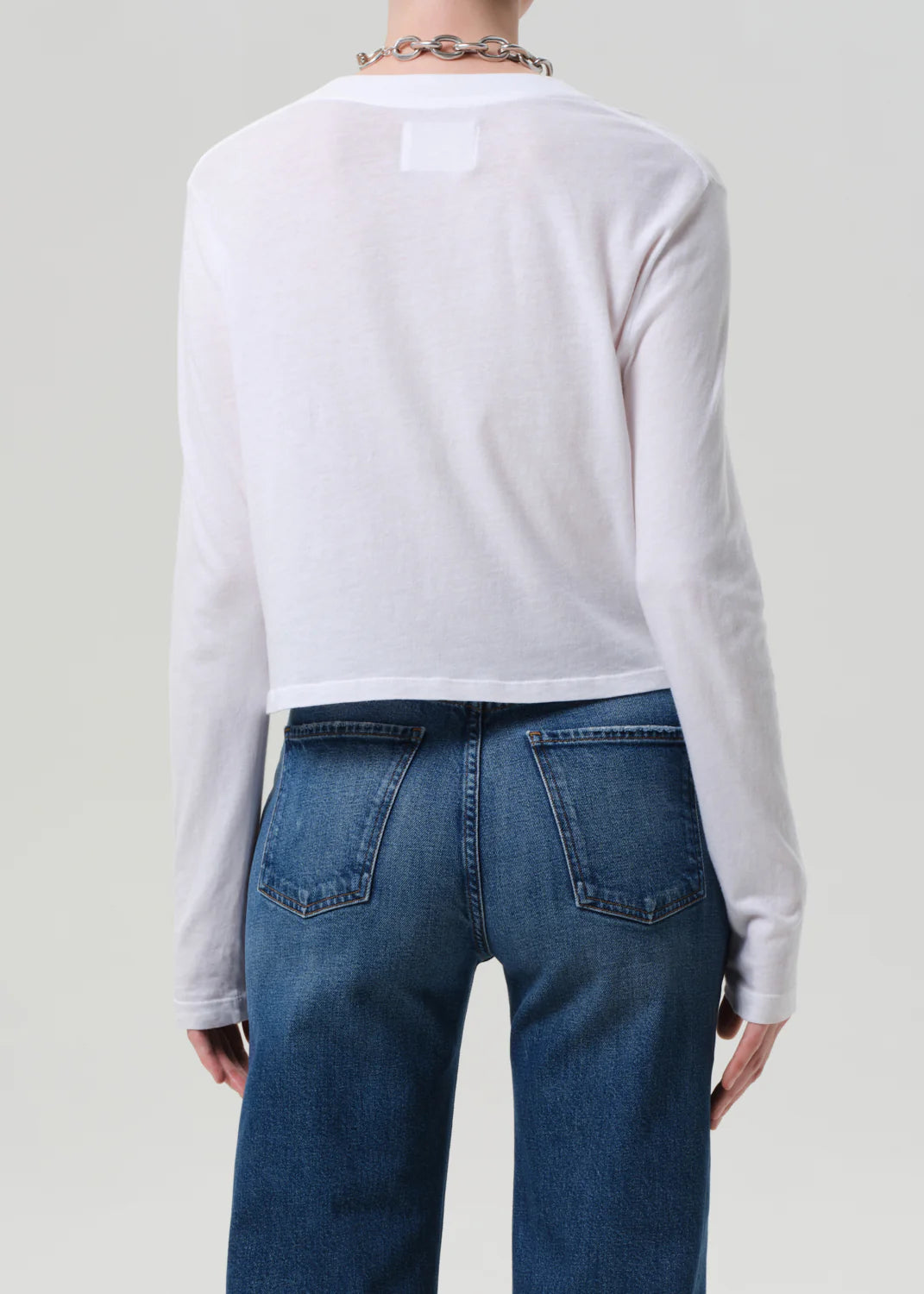 Citizens of Humanity Sabine Cropped Long Sleeve In White