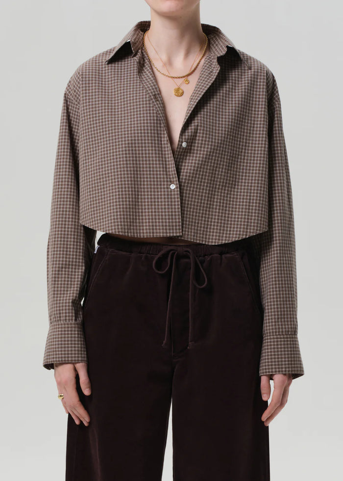 Citizens of Humanity Ana Cropped Shirt In Heritage Plaid