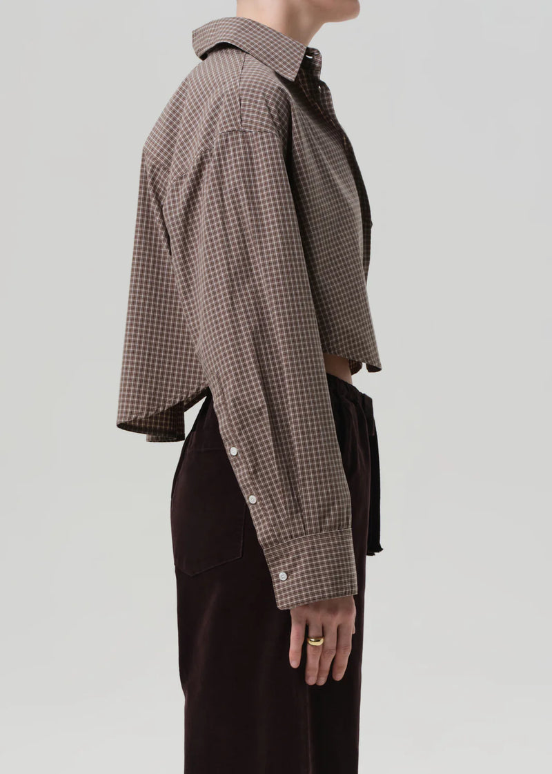 Citizens of Humanity Ana Cropped Shirt In Heritage Plaid