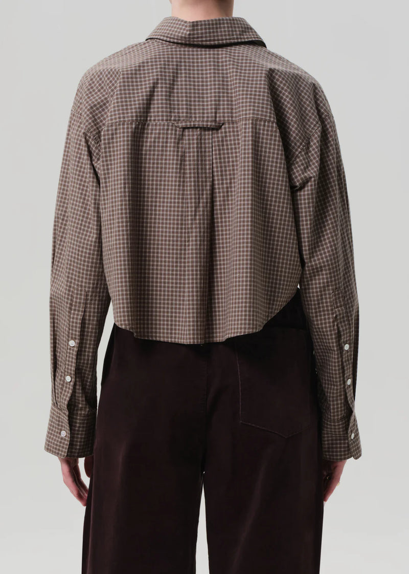 Citizens of Humanity Ana Cropped Shirt In Heritage Plaid