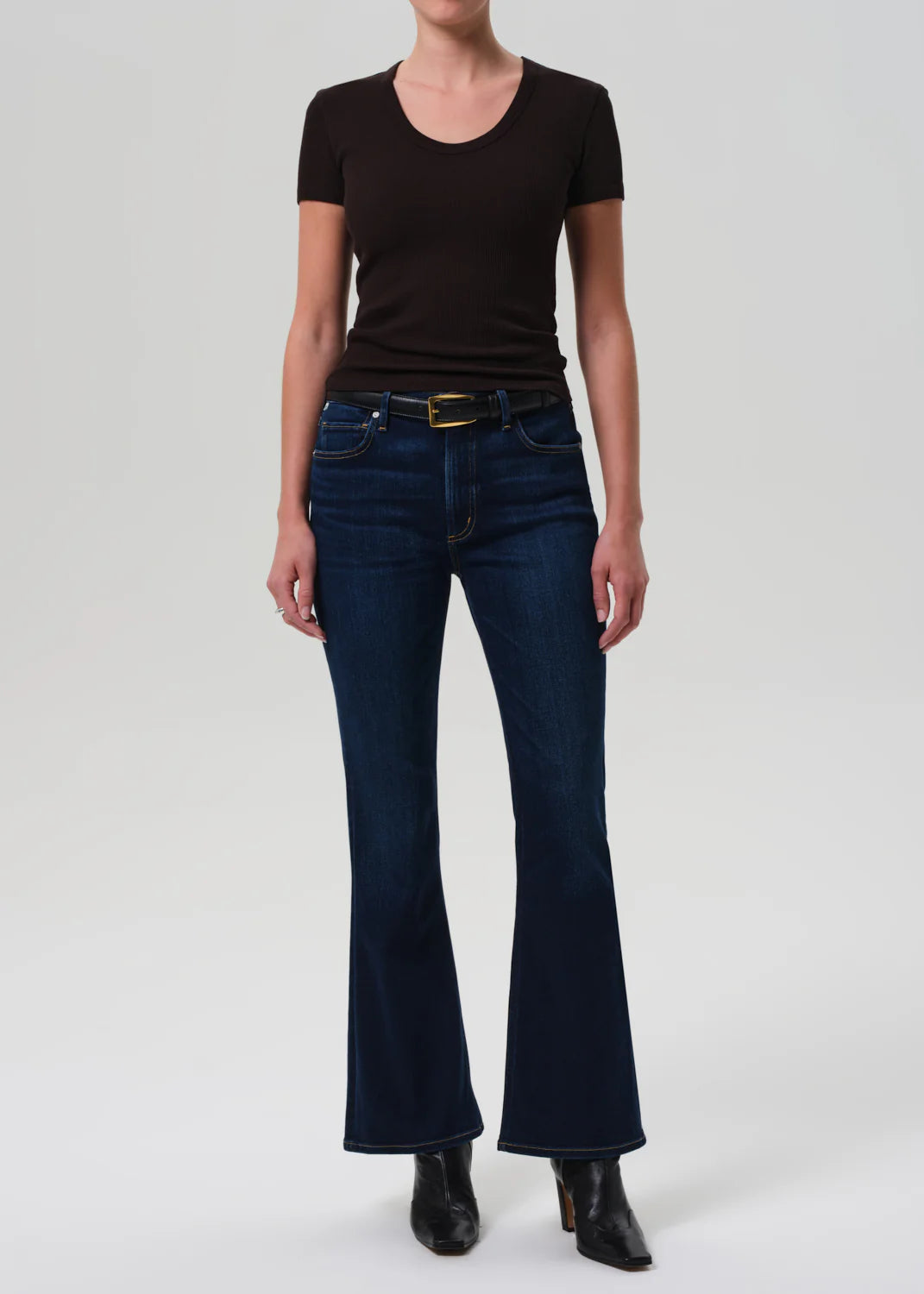 Citizens of Humanity Maude U Neck Tee In Chocolate or White