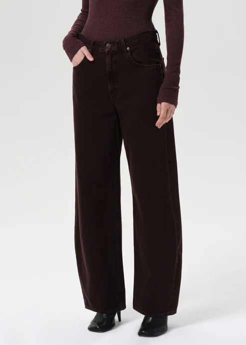 AGOLDE LOW CURVE JEAN - SLOE BERRY
