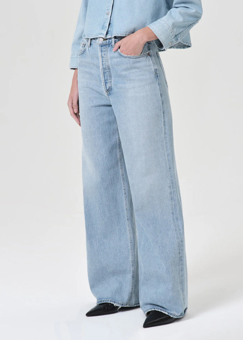 Agolde DAME HIGH RISE WIDE LEG NO CUFF IN CONFLICT