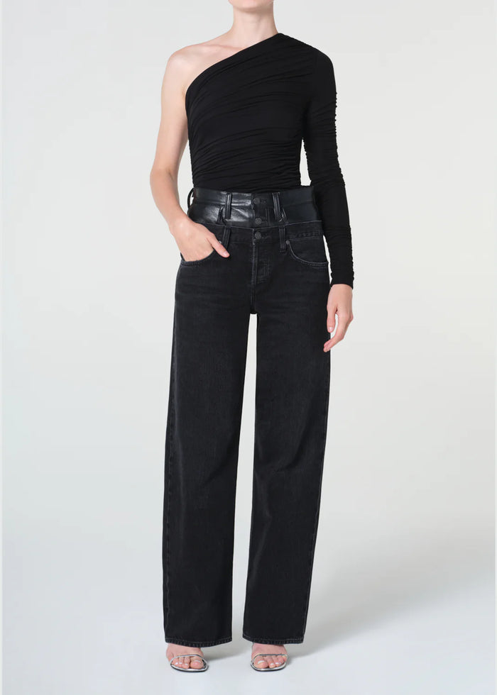 AGOLDE ELSON JEAN IN DETOX RAVEN