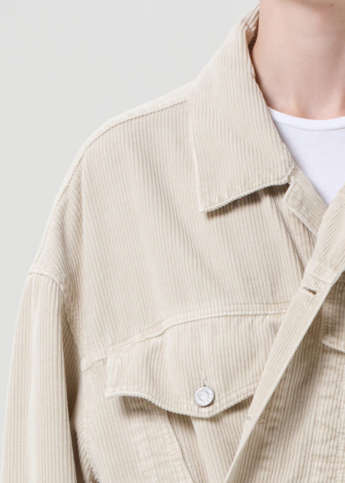 AGOLDE REWORKED WAYNE JACKET (CORDUROY) IN RICE GRASS