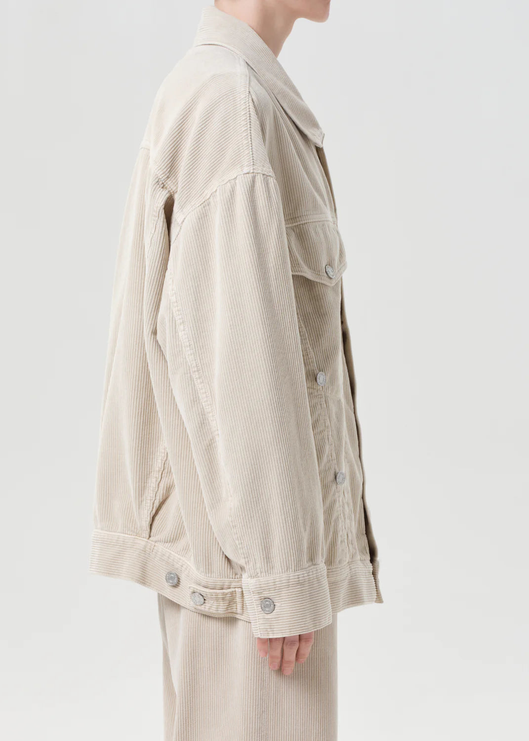 AGOLDE REWORKED WAYNE JACKET (CORDUROY) IN RICE GRASS