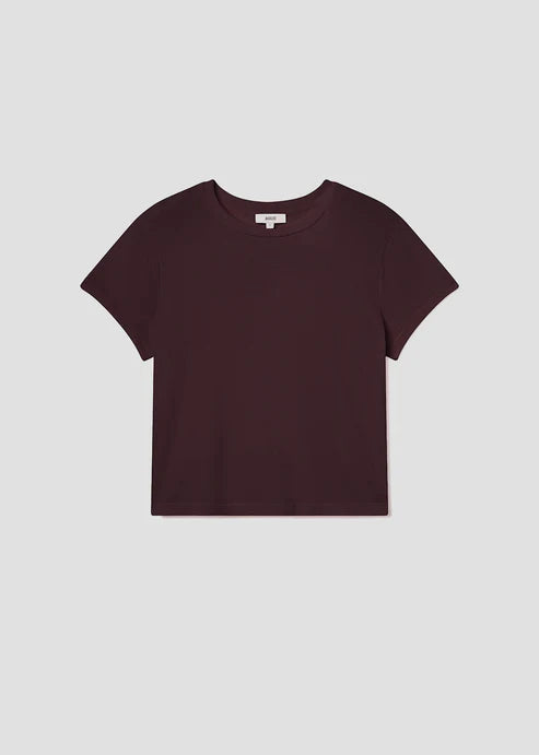 AGOLDE ADINE SHRUNKEN TEE - ROOT