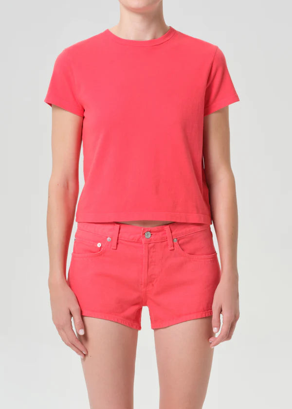 AGOLDE Adine Shrunken Tee In Carnival