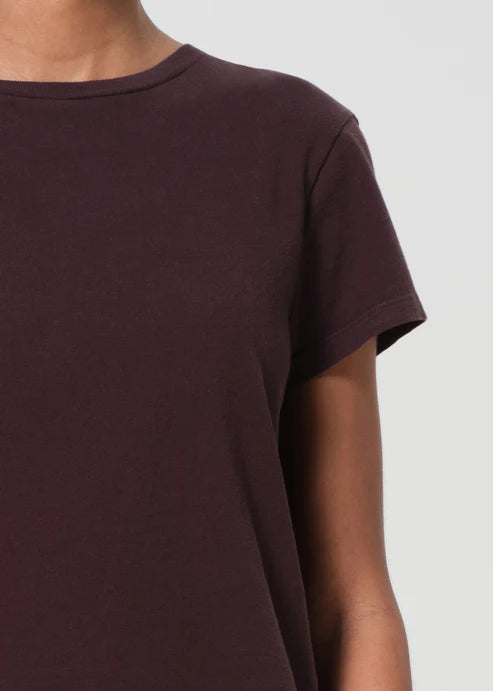 AGOLDE ADINE SHRUNKEN TEE - ROOT