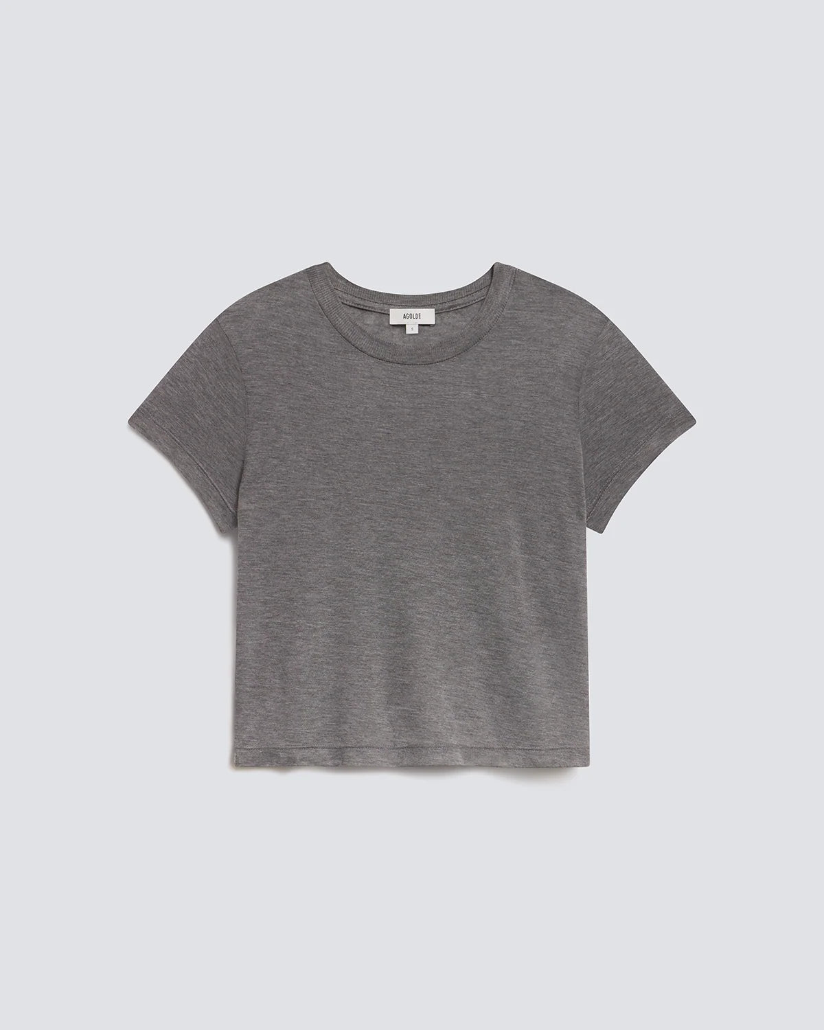 Agolde  ADINE SHRUNKEN TEE (TENCEL JERSEY) Grey Heather