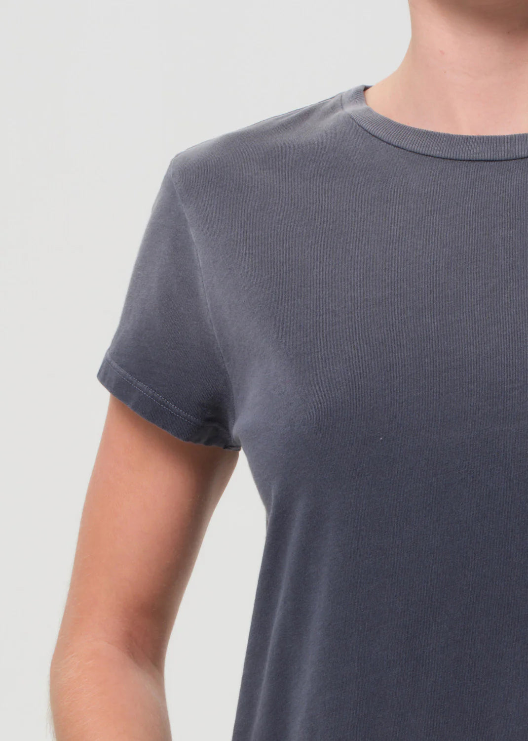 Agolde ADINE SHRUNKEN TEE IN WINDSTORM