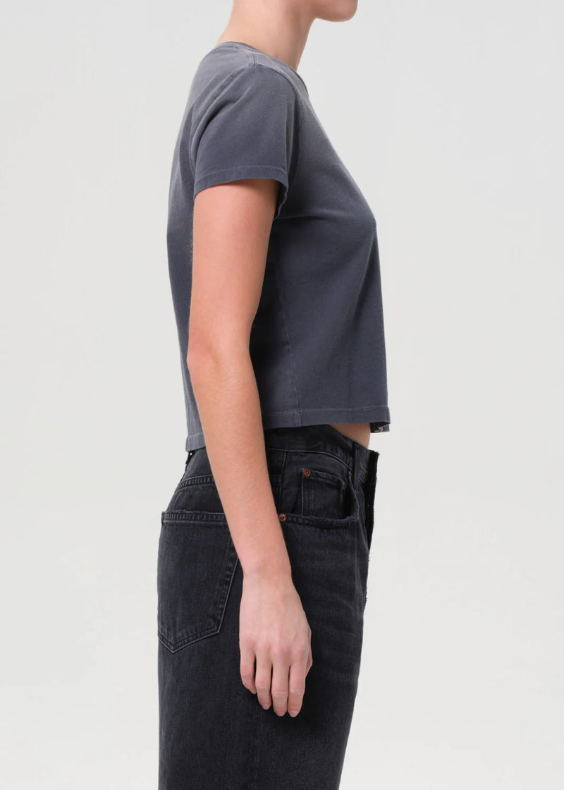 Agolde ADINE SHRUNKEN TEE IN WINDSTORM