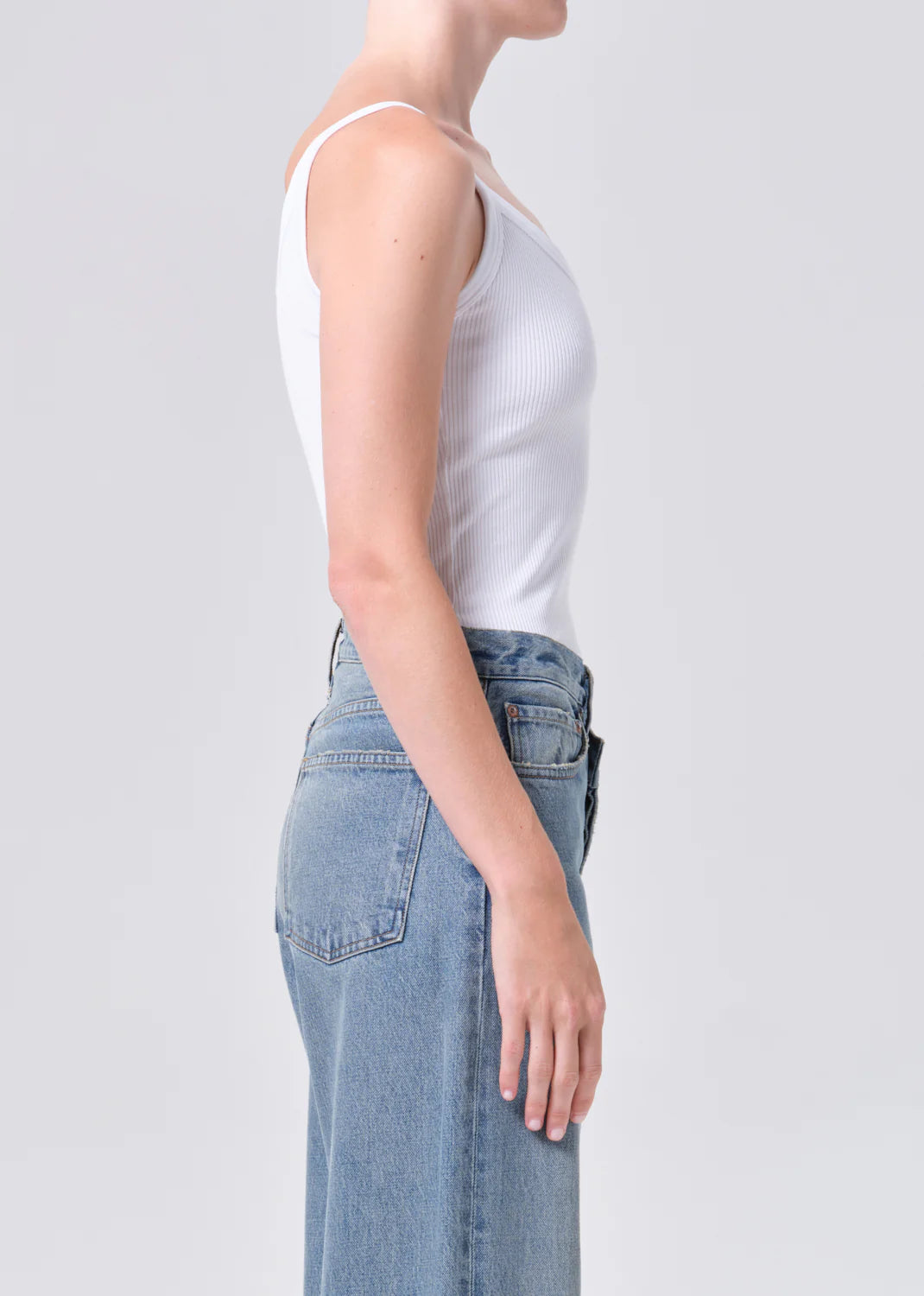 Agolde JORDAN TANK IN WHITE