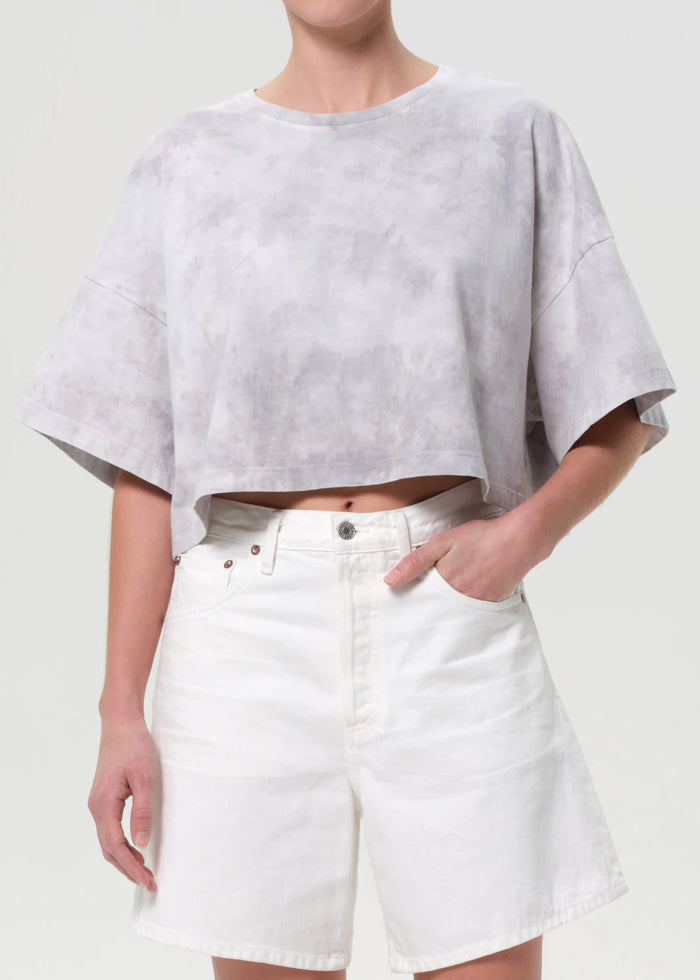 Agolde ARLI OVERSIZED CROPPED TEE IN TURBINE